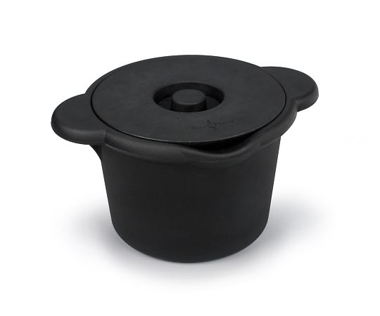 Ice Bucket (With Lid And Handle) Round (Black) 4L